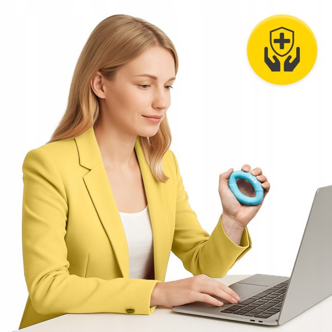 Еспандер кистьовий силіконовий 4FIZJO Medium 18 кг Sky Blue (P-5907739313744)