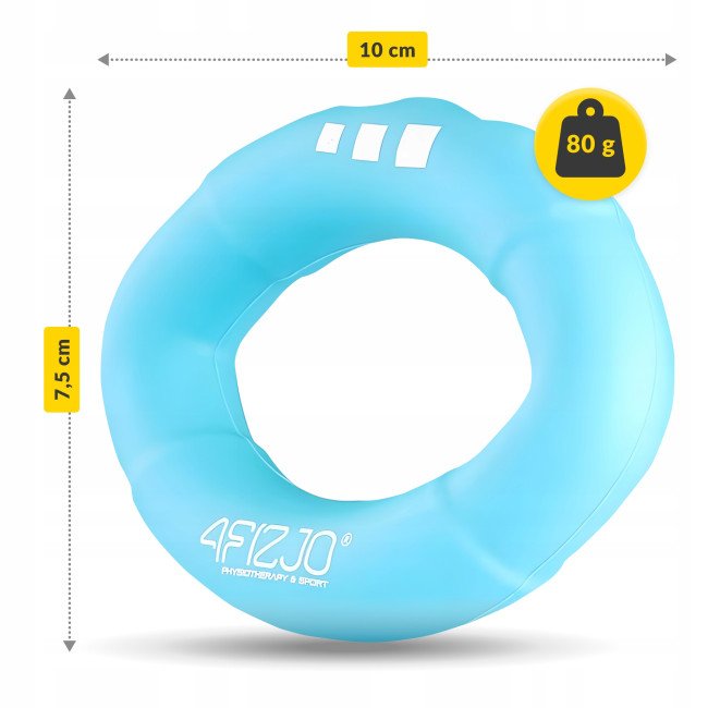 Еспандер кистьовий силіконовий 4FIZJO Medium 18 кг Sky Blue (P-5907739313744)