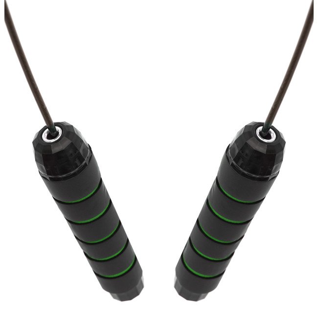 Скакалка швидкісна для кросфіту Cornix Speed Rope Classic XR-0148 Black/Green