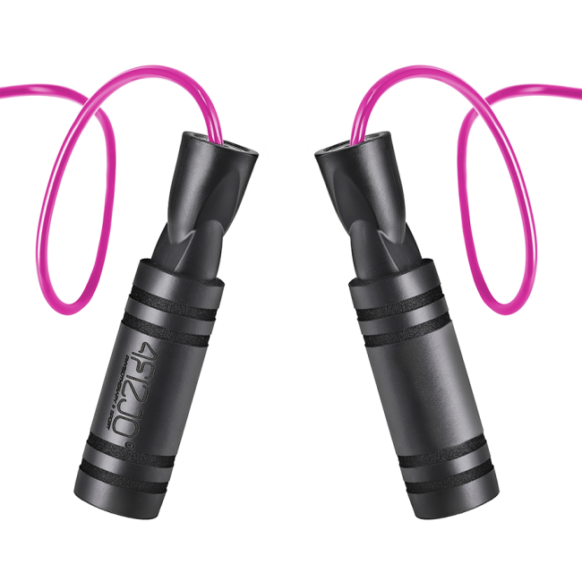 Скакалка з підшипниками 4FIZJO Basic Black/Pink (P-5907739313140)