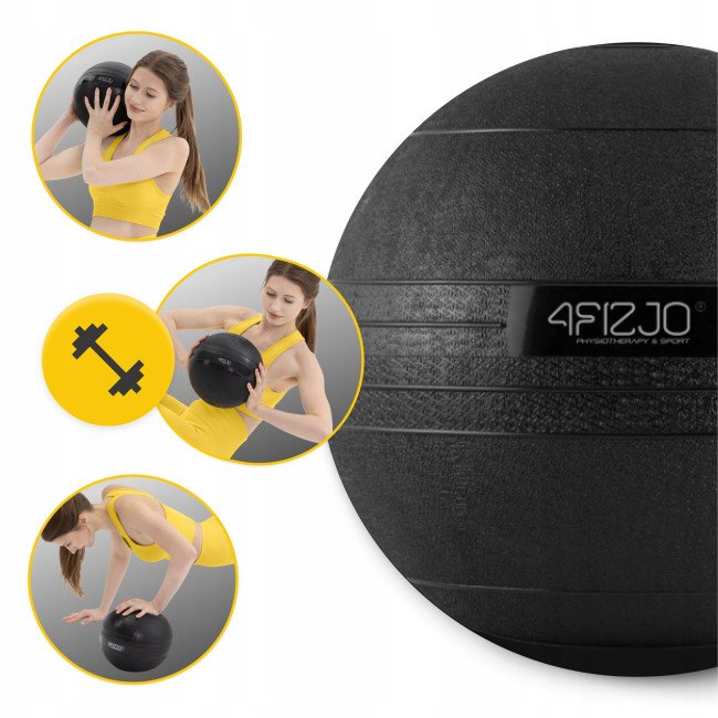 Слембол (медичний м'яч) для кросфіту 4FIZJO Slam Ball 7 кг Black (P-5907739315434)