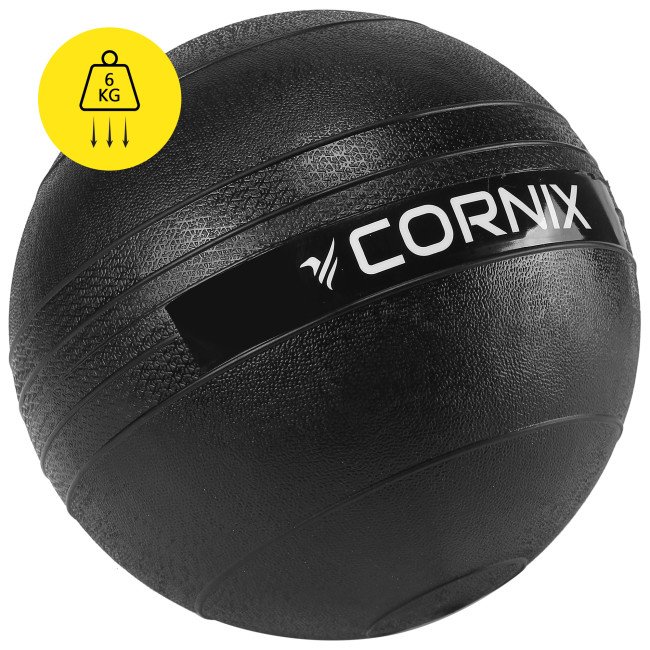 Слембол (медичний м'яч) для кросфіту Cornix Slam Ball 6 кг XR-0545 Black