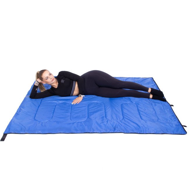 Спальний мішок (спальник) Springos 2 в 1 CS0044 +10 ...+25 °C R Black/Blue