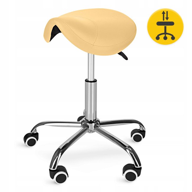 Стілець для майстра 4FIZJO Ergo регульований, без спинки, на коліщатах Beige (P-5907739319623)