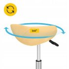 Стілець для майстра 4FIZJO Ergo регульований, без спинки, на коліщатах Beige (P-5907739319623)