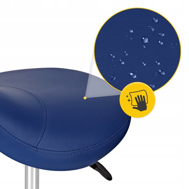 Стілець для майстра 4FIZJO Ergo регульований, без спинки, на коліщатах Blue (P-5907739319616)