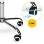 Стілець для майстра 4FIZJO Ergo регульований, без спинки, на коліщатах Blue (P-5907739319616)