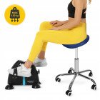 Стілець для майстра 4FIZJO Ergo регульований, без спинки, на коліщатах Blue (P-5907739319616)