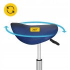 Стілець для майстра 4FIZJO Ergo регульований, без спинки, на коліщатах Blue (P-5907739319616)