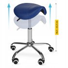 Стілець для майстра 4FIZJO Ergo регульований, без спинки, на коліщатах Blue (P-5907739319616)