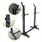 Стійки під штангу 4FIZJO Pro регульовані, зі страховкою Black (P-5905973402668)