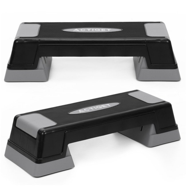 Степ-платформа 2-ступінчаста Actiget 73 х 28.5 х 12-17.5 см ACT0120 Black/Grey