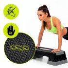Степ-платформа 2-ступінчаста Actiget 73 х 28.5 х 12-17.5 см ACT0120 Black/Grey