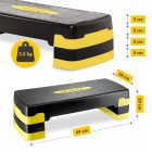Степ-платформа 3-ступінчаста 4FIZJO 69 х 28 х 10-15-20 см Black/Yellow (P-5907739311436)