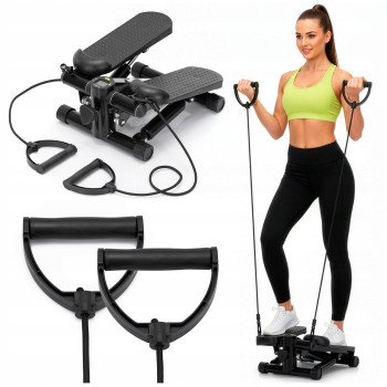 Степер (міні-степер) Actiget Actistep з еспандерами ACT0173 Black