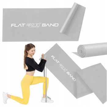 Стрічка-еспандер для спорту та реабілітації 4FIZJO Flat Band 200 х 15 cм 15-25 кг Silver (P-5907739310446)