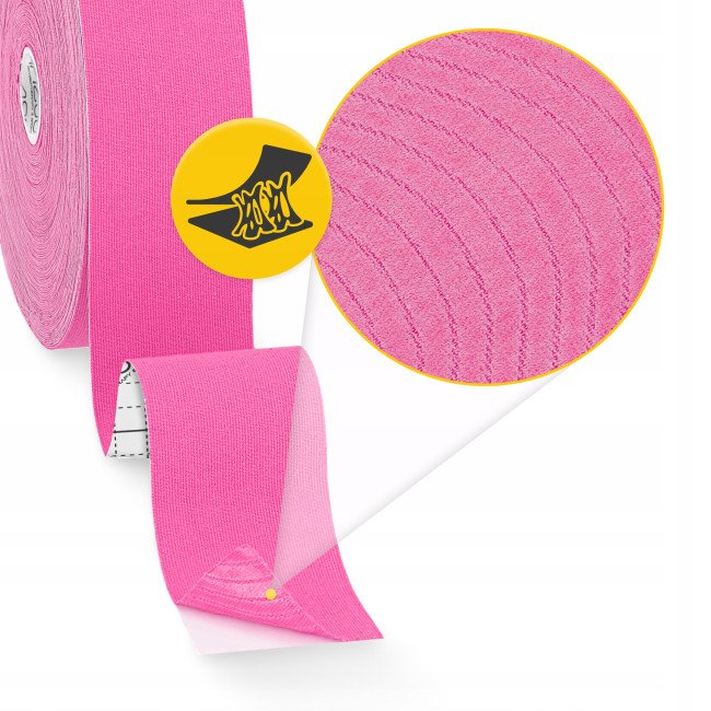 Стрічка кінезіологічна (кінезіо тейп) 4FIZJO 5 см x 31 м Pink (P-5905973405553)