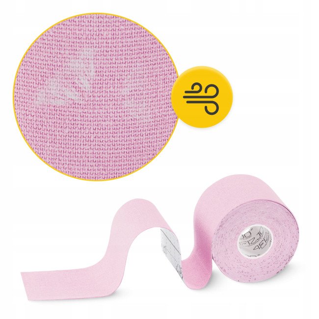 Стрічка кінезіологічна (кінезіо тейп) 4FIZJO 5 см x 5 м Light Pink (P-5907739316028)