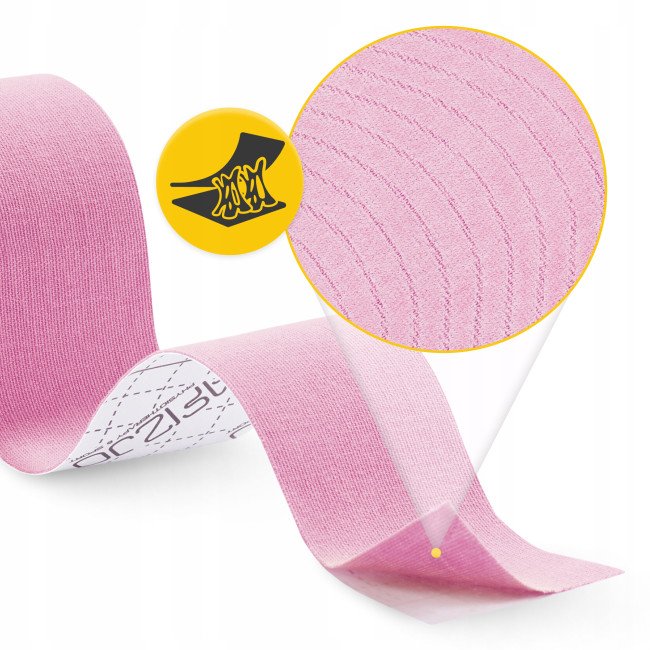 Стрічка кінезіологічна (кінезіо тейп) 4FIZJO 5 см x 5 м Light Pink (P-5907739316028)
