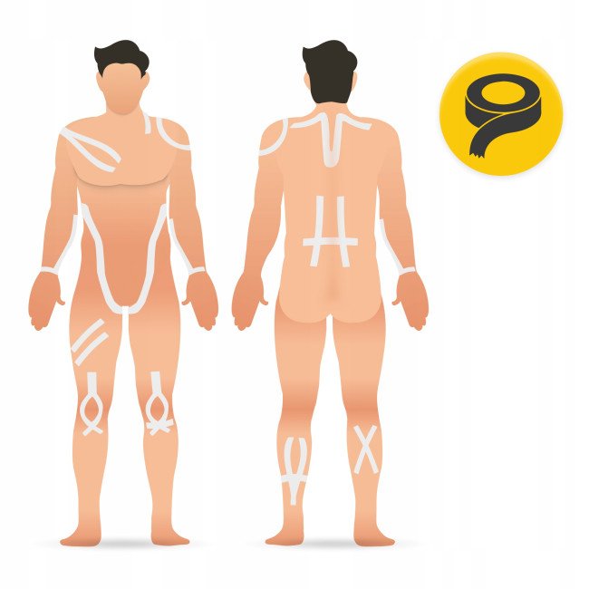 Стрічка кінезіологічна (кінезіо тейп) 4FIZJO 5 см x 5 м White (P-5907739318831)