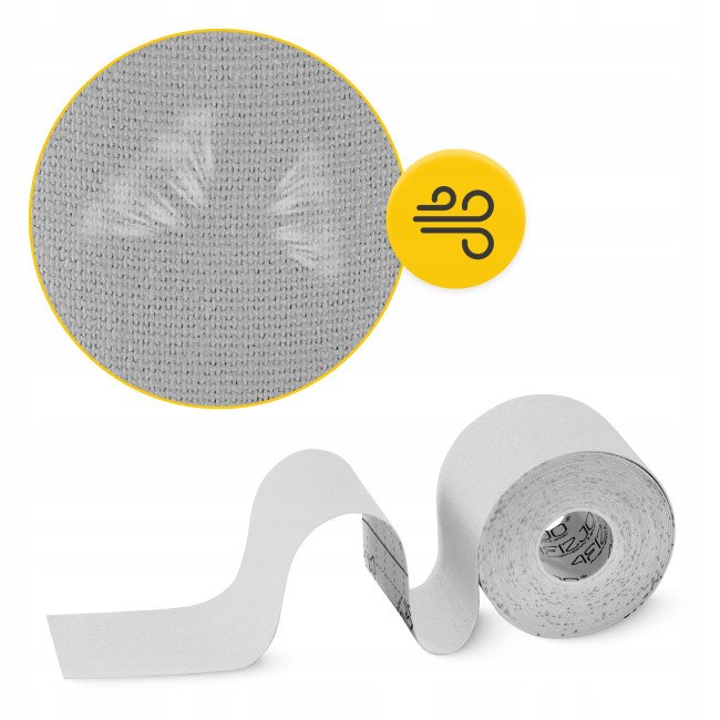 Стрічка кінезіологічна (кінезіо тейп) 4FIZJO 5 см x 5 м White (P-5907739318831)
