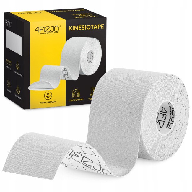 Стрічка кінезіологічна (кінезіо тейп) 4FIZJO 5 см x 5 м White (P-5907739318831)