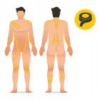 Стрічка кінезіологічна (кінезіо тейп) 4FIZJO 5 см x 5 м Yellow (P-5907739318824)