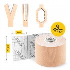 Стрічка кінезіологічна (кінезіо тейп) 4FIZJO 7.5 см x 5 м Biege (P-5907739318879)