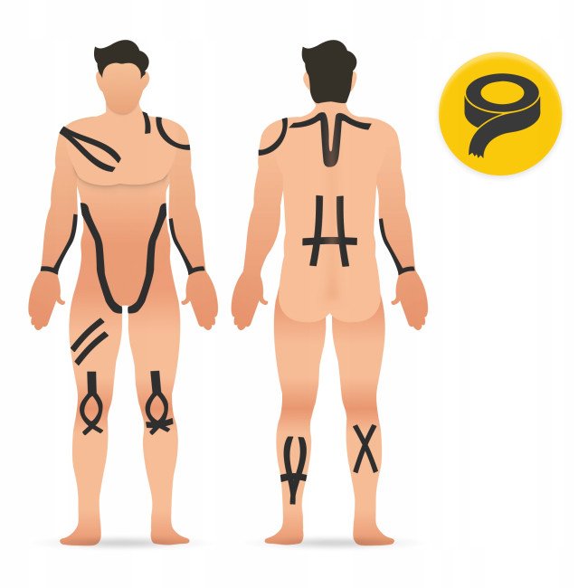 Стрічка кінезіологічна (кінезіо тейп) 4FIZJO 7.5 см x 5 м Black (P-5907739318886)