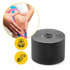 Стрічка кінезіологічна (кінезіо тейп) 4FIZJO 7.5 см x 5 м Black (P-5907739318886)