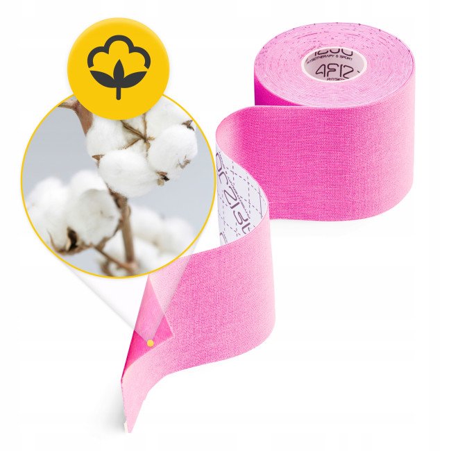 Стрічка кінезіологічна (кінезіо тейп) 4FIZJO 7.5 см x 5 м Pink (P-5907739318893)