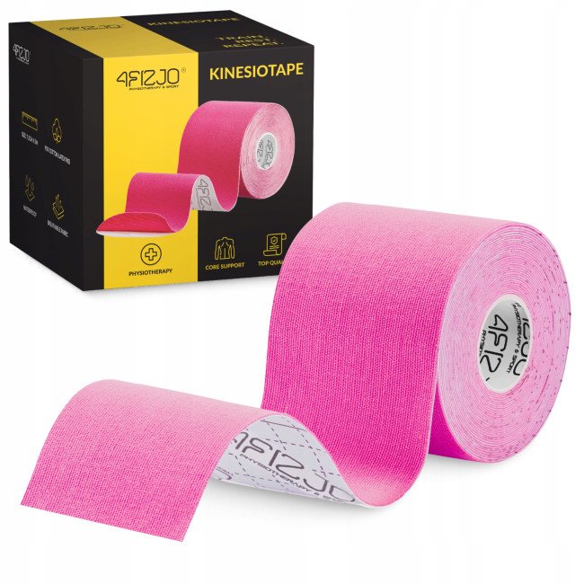 Стрічка кінезіологічна (кінезіо тейп) 4FIZJO 7.5 см x 5 м Pink (P-5907739318893)