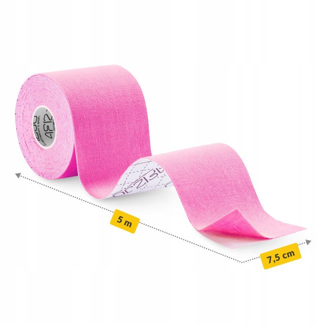 Стрічка кінезіологічна (кінезіо тейп) 4FIZJO 7.5 см x 5 м Pink (P-5907739318893)