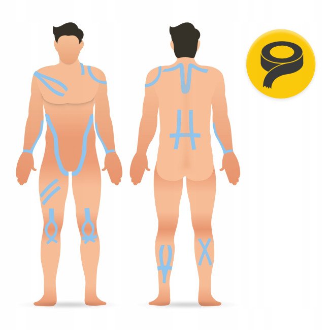 Стрічка кінезіологічна (кінезіо тейп) 4FIZJO 7.5 см x 5 м Sky Blue (P-5907739318909)