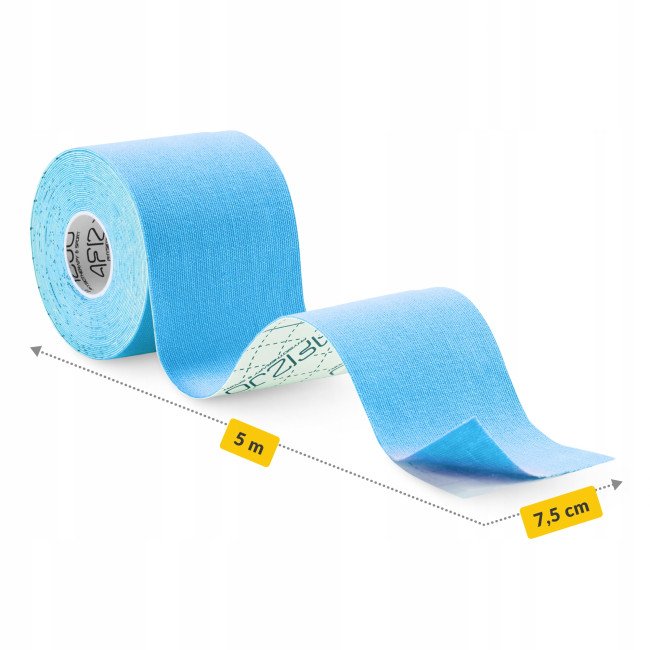 Стрічка кінезіологічна (кінезіо тейп) 4FIZJO 7.5 см x 5 м Sky Blue (P-5907739318909)