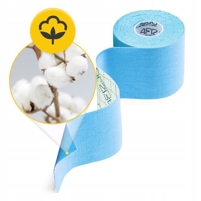 Стрічка кінезіологічна (кінезіо тейп) 4FIZJO 7.5 см x 5 м Sky Blue (P-5907739318909)