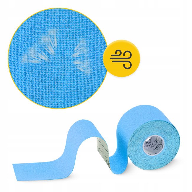 Стрічка кінезіологічна (кінезіо тейп) 4FIZJO 7.5 см x 5 м Sky Blue (P-5907739318909)