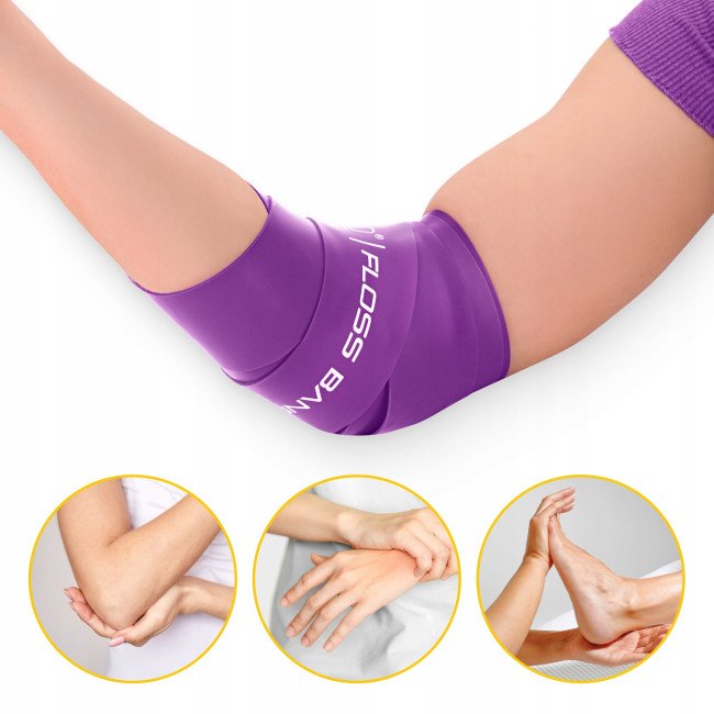 Стрічка компресійна для флосингу 4FIZJO Floss Band 207 x 5 x 0.1 см Violet (P-5905973405201)
