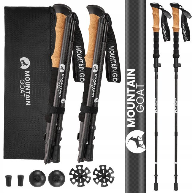 Трекінгові палиці Mountain Goat Active 38-130 см Black (P-5905973404679)