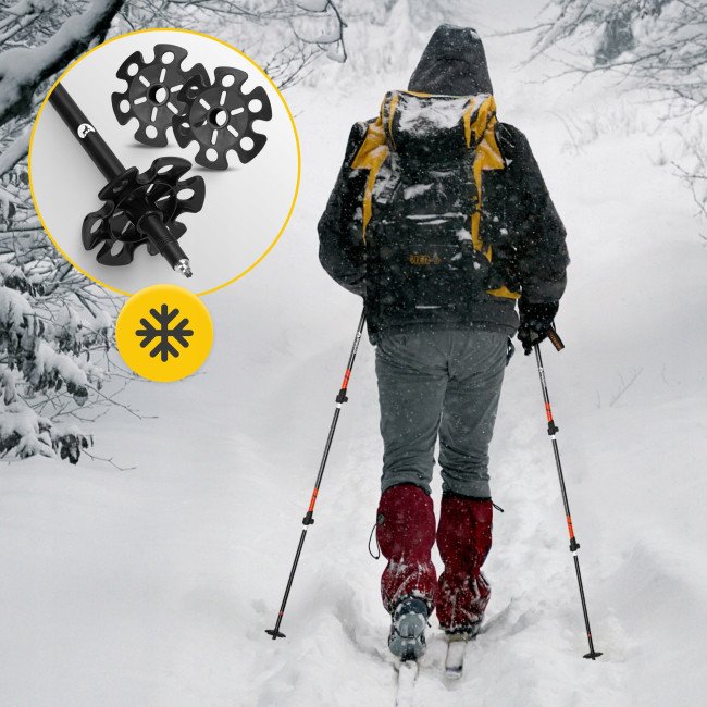 Трекінгові палиці Mountain Goat Peak+ 65-135 см Black/Orange (P-5907739318275)