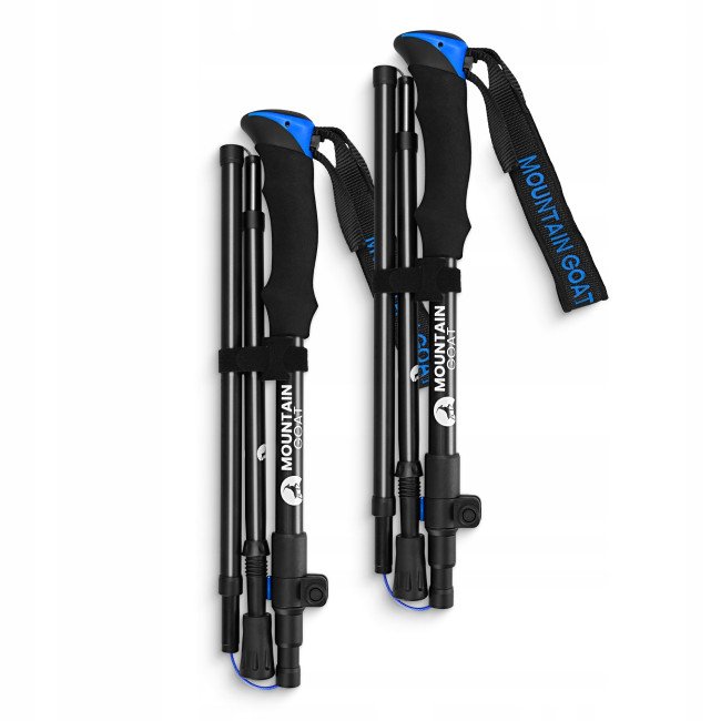 Трекінгові палиці Mountain Goat Pro+ 43-130 см Black/Blue (P-5907739318244)