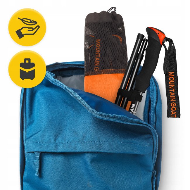 Трекінгові палиці Mountain Goat Pro+ 43-130 см Black/Orange (P-5907739318251)