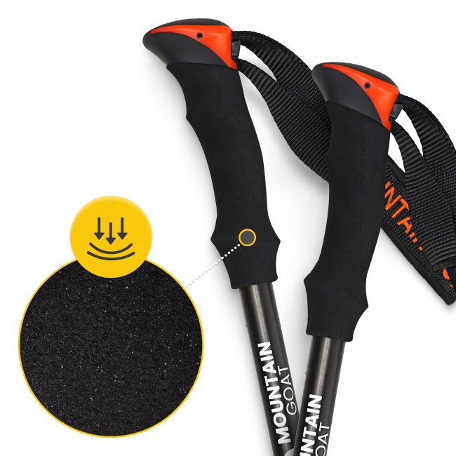 Трекінгові палиці Mountain Goat Pro+ 43-130 см Black/Orange (P-5907739318251)
