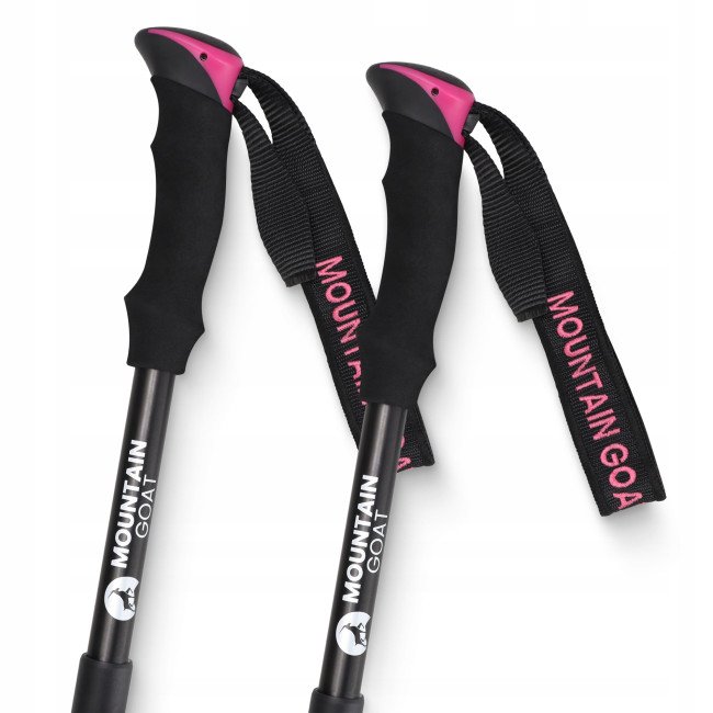 Трекінгові палиці Mountain Goat Pro+ 43-130 см Black/Pink (P-5905973404662)