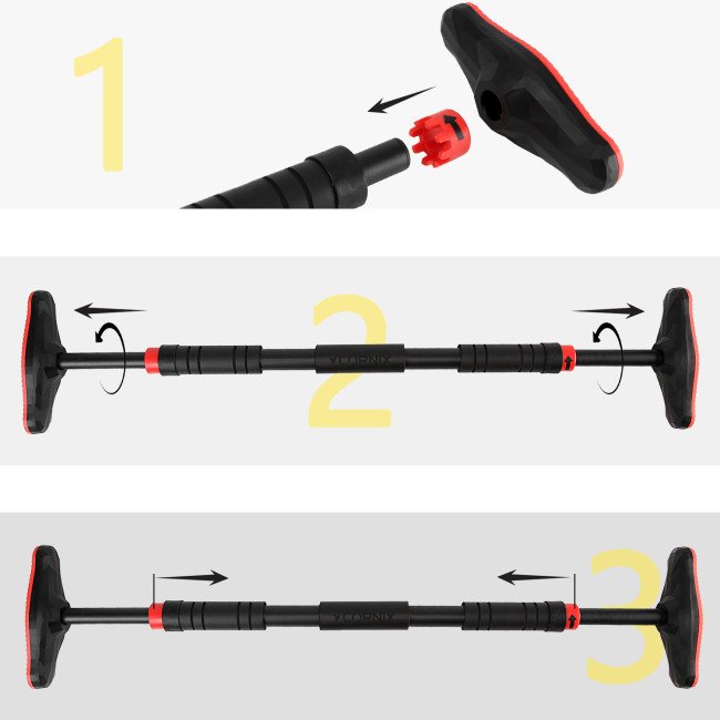 Турнік розсувний Cornix Pro 67-100 см XR-0283 Black/Red