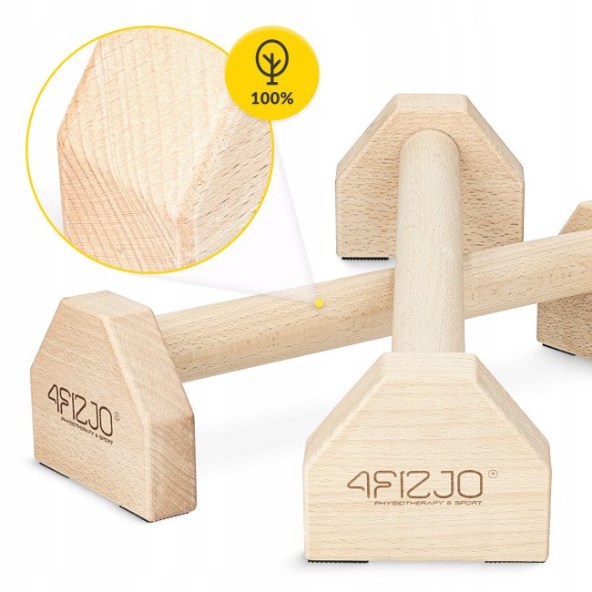 Упори для віджимань (паралетси) 4FIZJO 40 см дерев'яні (P-5905973407045)