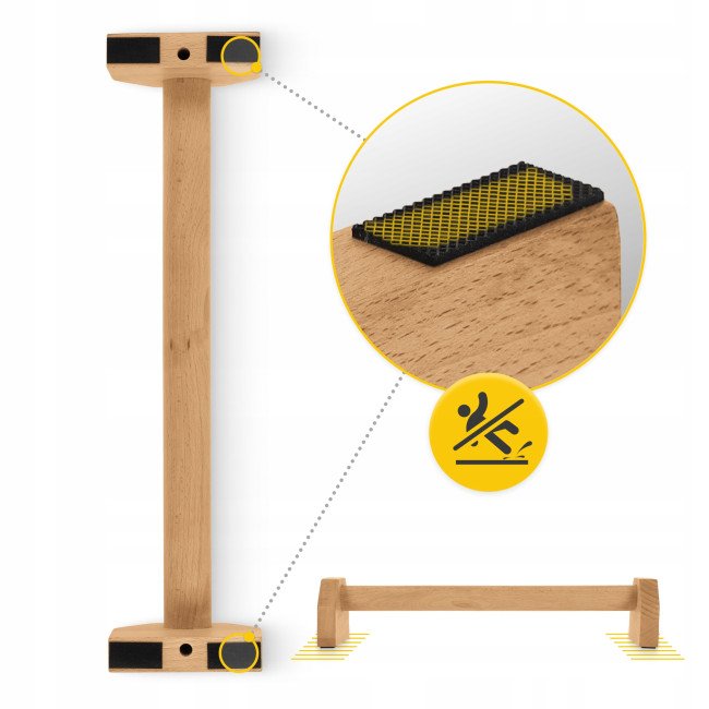 Упори для віджимань (паралетси) 4FIZJO 50 см дерев'яні, подовжені (P-5905973400367)