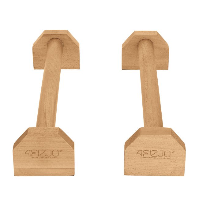 Упори для віджимань (паралетси) 4FIZJO 50 см дерев'яні, подовжені (P-5905973400367)