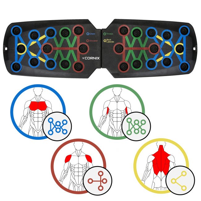 Упори (дошка) для віджимань Cornix Push-Up Board складна, зі змінним хватом XR-0453