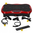 Віброплатформа для тренувань 4FIZJO Ultra+ з пультом та еспандерами Black/Red (P-5905973401531)